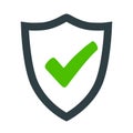 Security approval check icon - vector